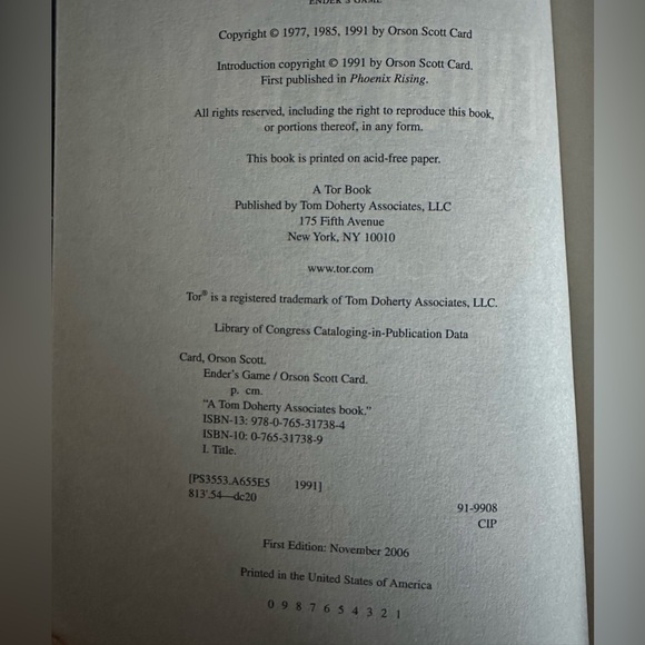 Ender's Game Hardcover Book - Picture 7 of 7